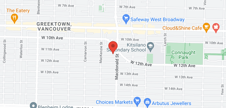 map of 2820 W 11TH AVENUE